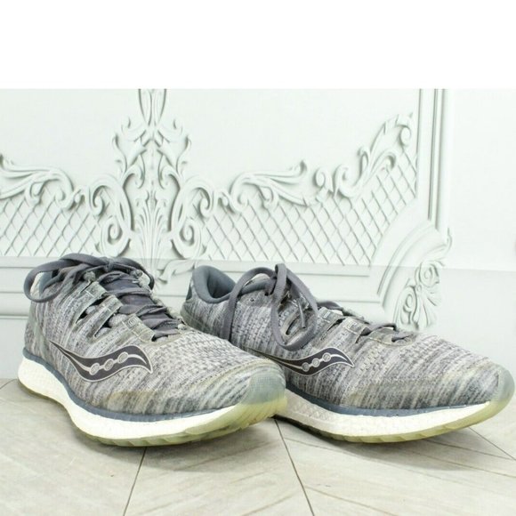 Saucony Freedom ISO 2 Gray Fabric Lace Up Running Sneakers Shoes Size 9.5 - Picture 3 of 9